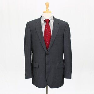 Jos. A. Bank 42L Gray Solid 2-Button Sport Coat Blazer Jacket O796
